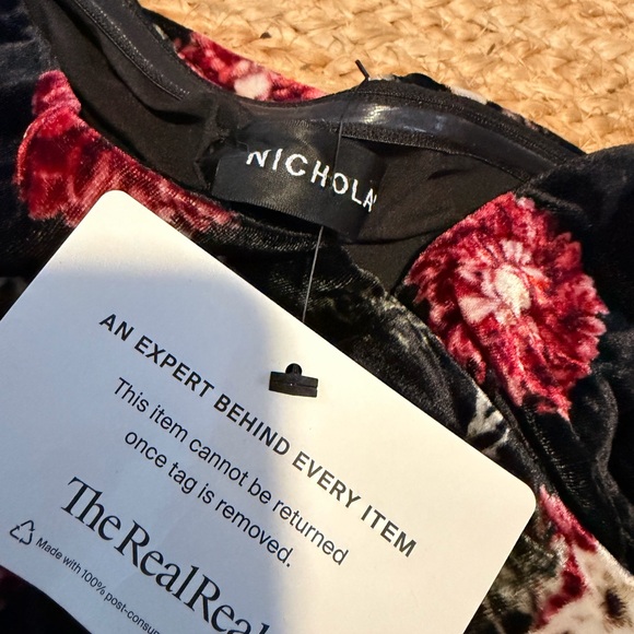 Revolve NICHOLAS Black Floral One-Shoulder Dress - Picture 4 of 9